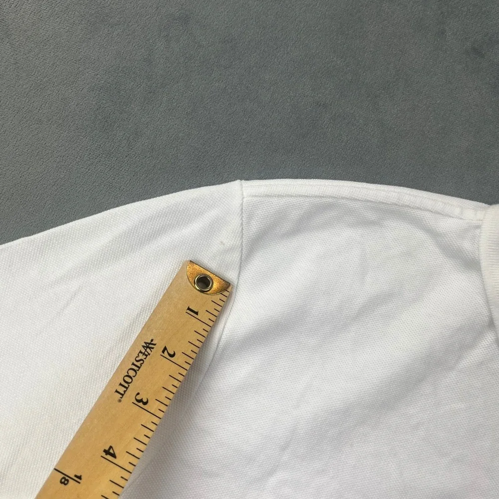 Polo Ralph Lauren Shirt Classic Fit Medium White Cotton NWT Flaws MSRP $118